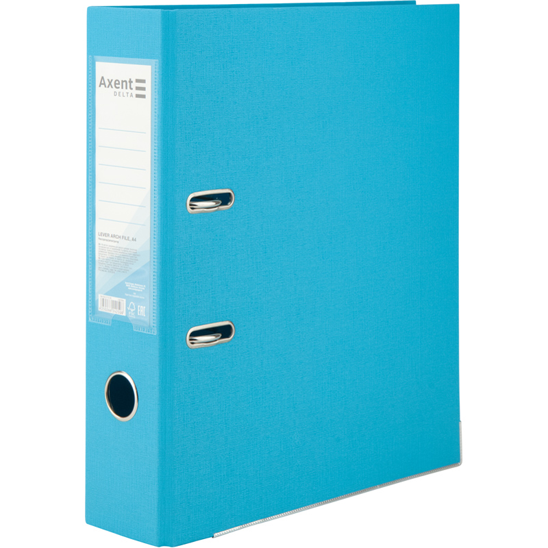 Папка-реєстратор Axent Delta D1712-29C, двостороння, A4, 75 мм, зібрана, світло-блакитна